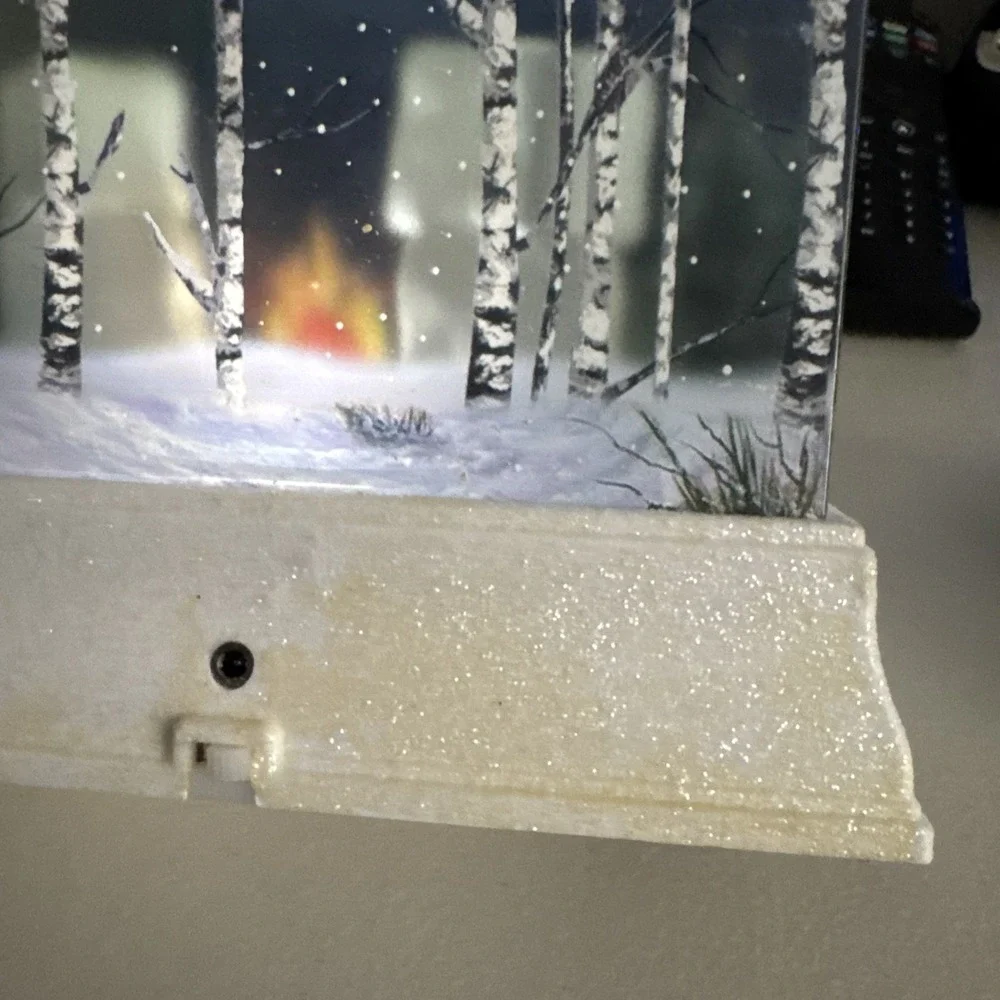 Confetti Lites Lighted Swirl Marshmallow Snowman Campfire Lantern #Shelf